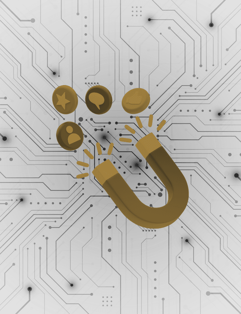 Lead Capture Assets Feature Image Illustration representing lead capture assets within the DOES lifecycle marketing system.